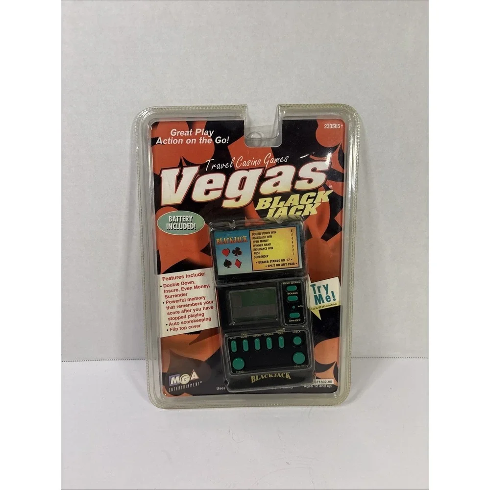MGA Entertainment Vegas Poker Electronic Handheld Game 1998 #233572 New Sealed